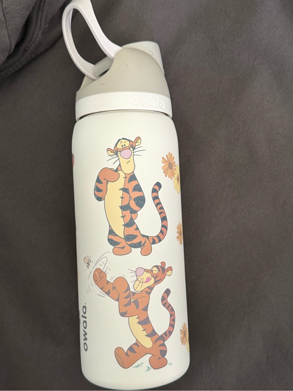 Kids Tigger Stainless Water Bottle - Cream